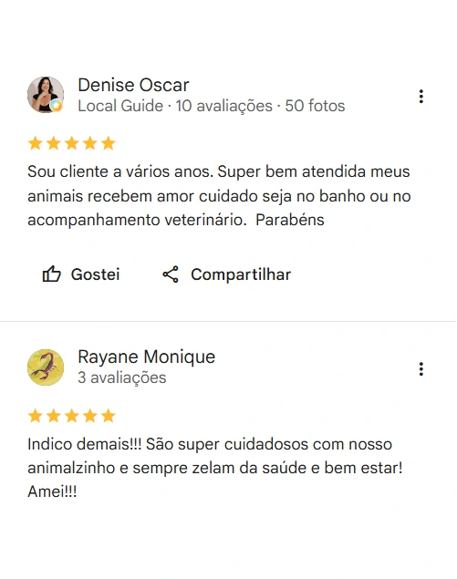 Avaliação real de tutor sobre a SOS Vet